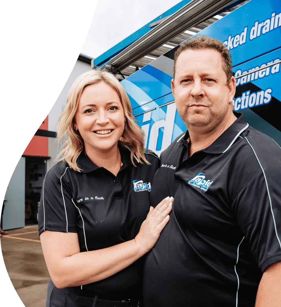 Scott & Melanie Mahboub, owner-operators of Rapid Plumbing Group