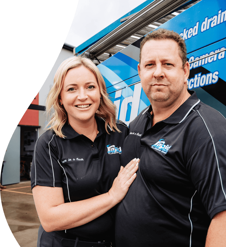 Scott & Melanie Mahboub, owner-operators of Rapid Plumbing Group