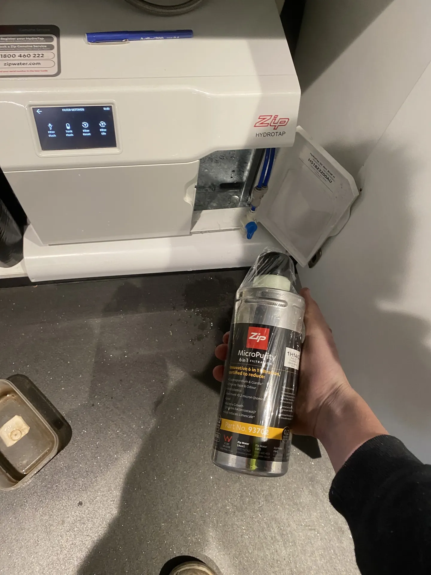 Water filtration system installation