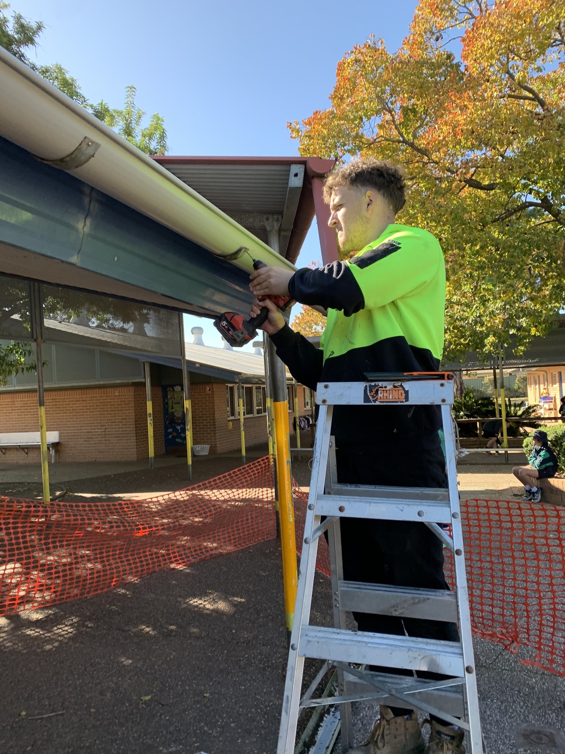 Roof and gutter plumbing work