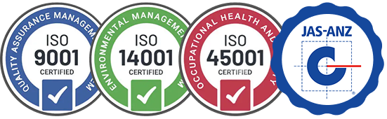 ISO accreditation badge