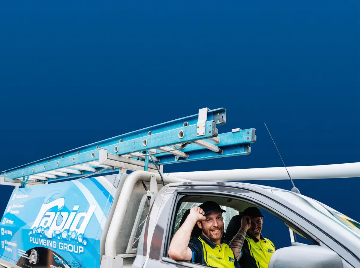 Rapid Plumbing Group emergency response ute and plumbers