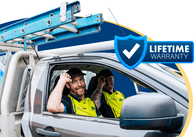 Lifetime workmanship warranty from Rapid Plumbing Group