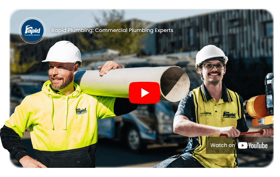 Rapid Plumbing Group commercial plumbers working on a Sydney site